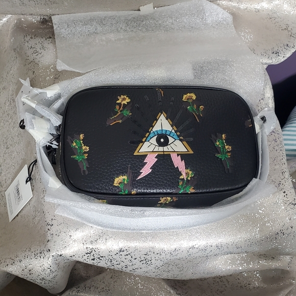Coach Sadie Crossbody Clutch/ pyramid eye - Picture 1 of 11